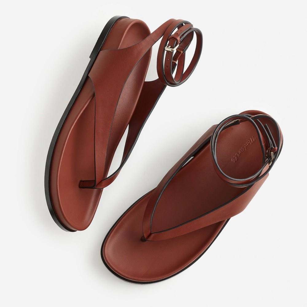 Madewell The Eleni Ankle-Wrap Thong Sandal
